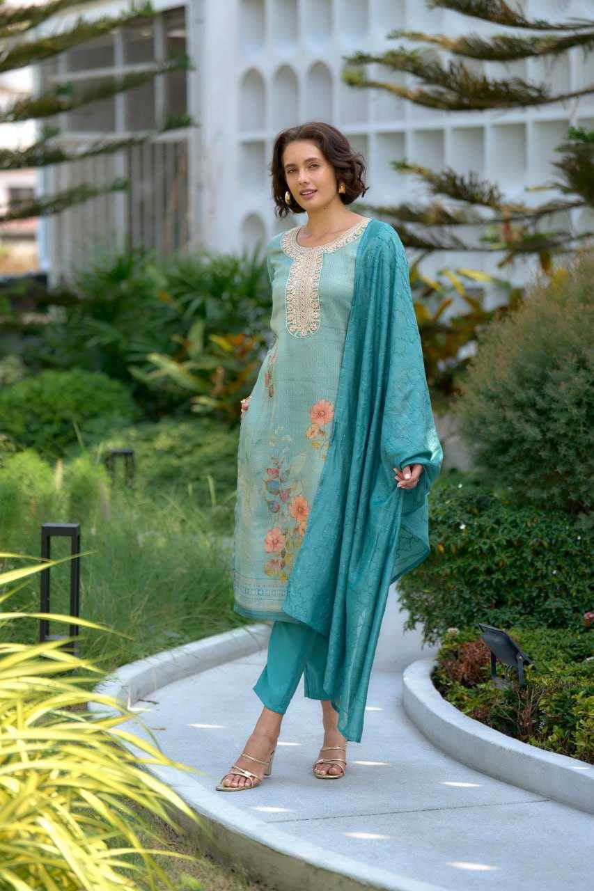 Tissue Embroidered Kurtis - MYLUXURY LANE ENTERPRISE